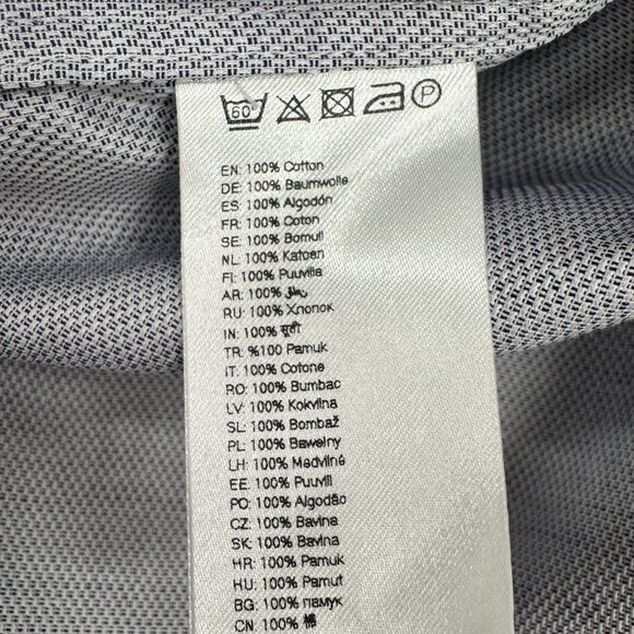 Eton Slim-Fit Grey Cotton Dress Shirt - Picture 6 of 7